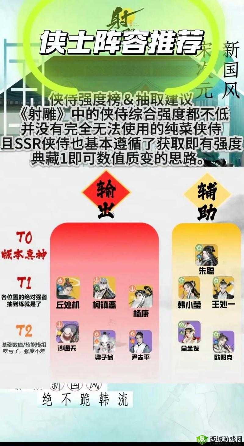射雕英雄传3D刷图比武全阵容搭配及玩法心得