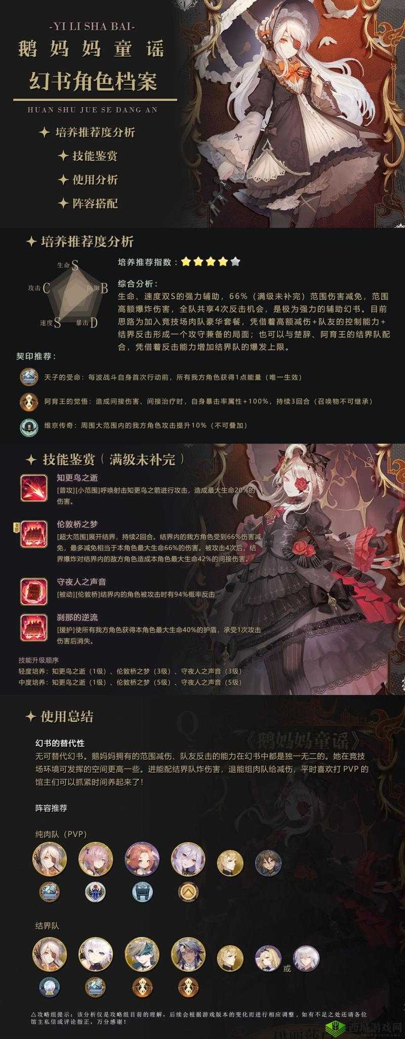 幻书启世录新角色鹅妈妈童谣，神秘童谣背后的故事与技能解析