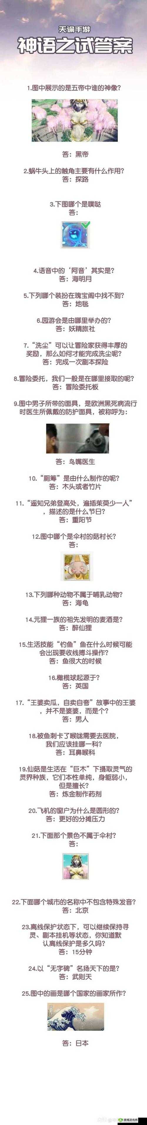 天谕手游神语之试全问答答案及资源管理高效实用指南