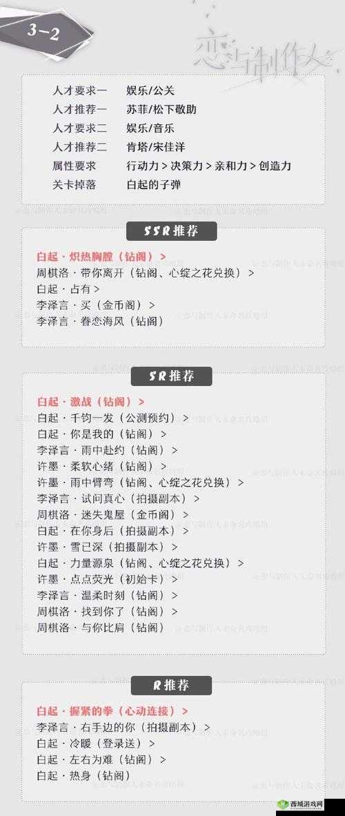 恋与制作人第七章三星通关全解析，掌握技巧，解锁完美通关秘籍